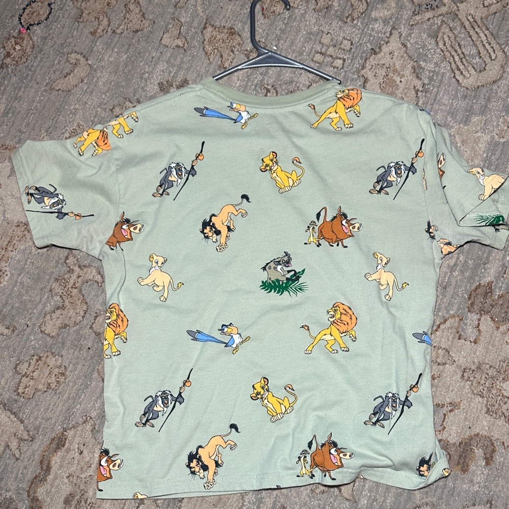 Disney Store Lion Print Green T-Shirt - Picture 4 of 5